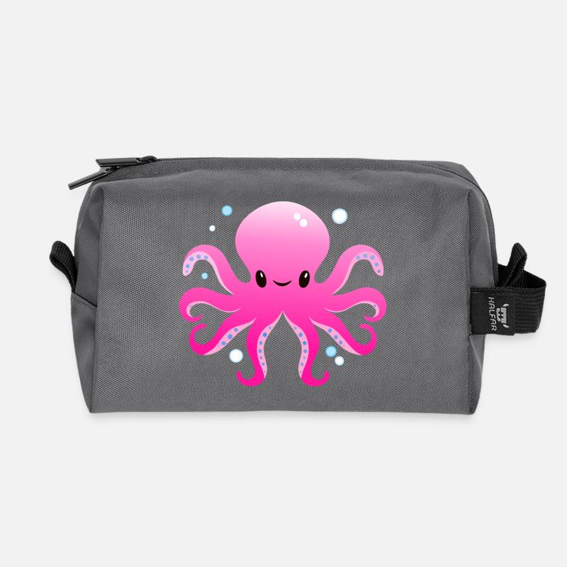 Octopussy Bubble - Recycelte Kulturtasche - Anthrazit