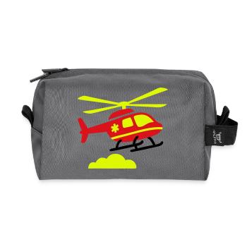 Rettungshubschrauber Notarzt - Recycelte Kulturtasche - Anthrazit - Vorne