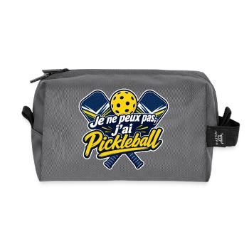 Je ne peux pas, j'ai Pickleball - Trousse de toilette en tissu recyclé - anthracite - Devant