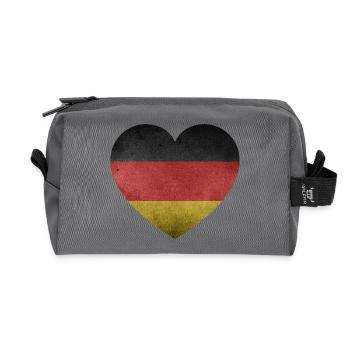 Herz Germany - Recycelte Kulturtasche - Anthrazit - Vorne