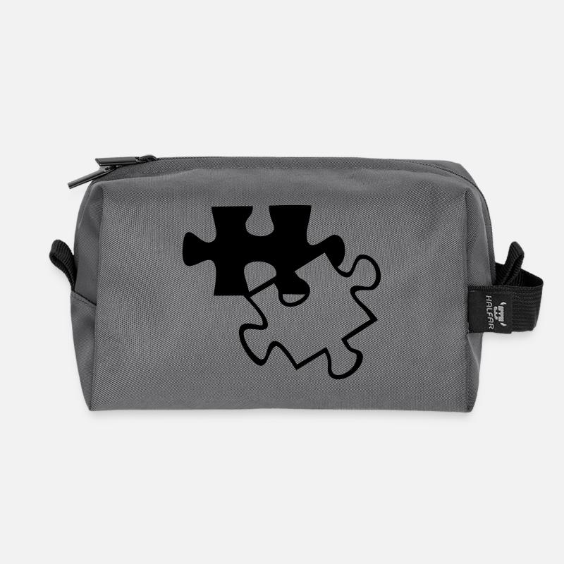 Wrong Part one color - Recycled Toiletry Zip Bag - anthracite
