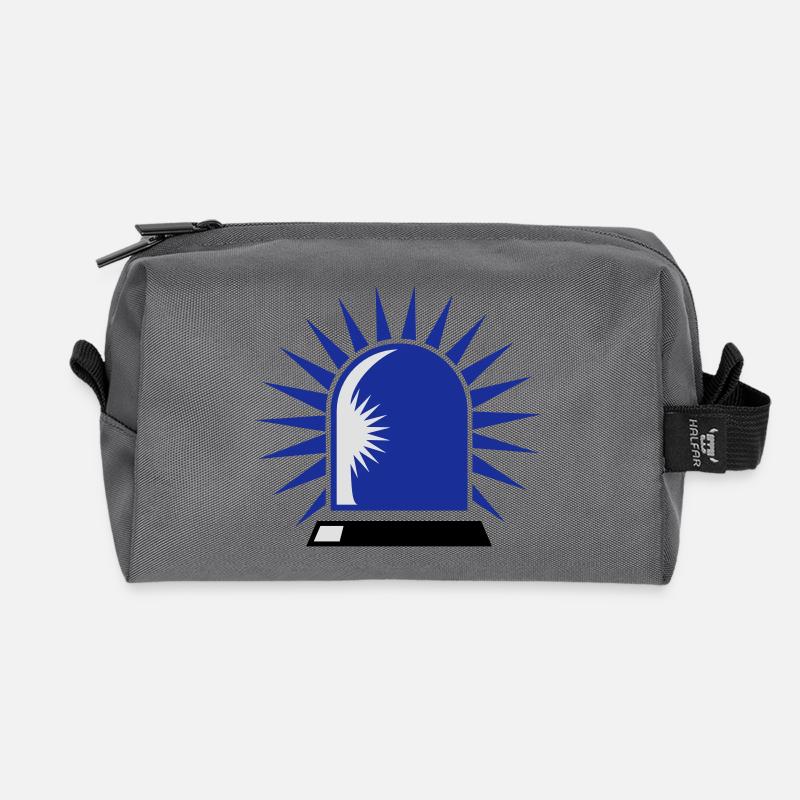 Blaulicht - Recycelte Kulturtasche - Anthrazit