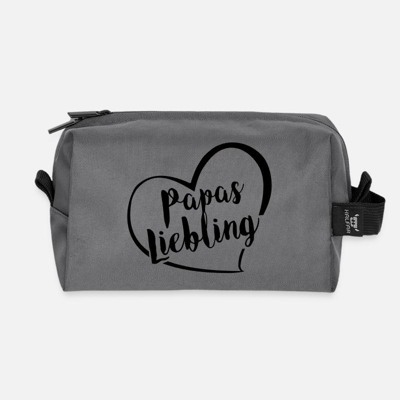 papas_Liebling_einfarbig - Recycelte Kulturtasche - Anthrazit
