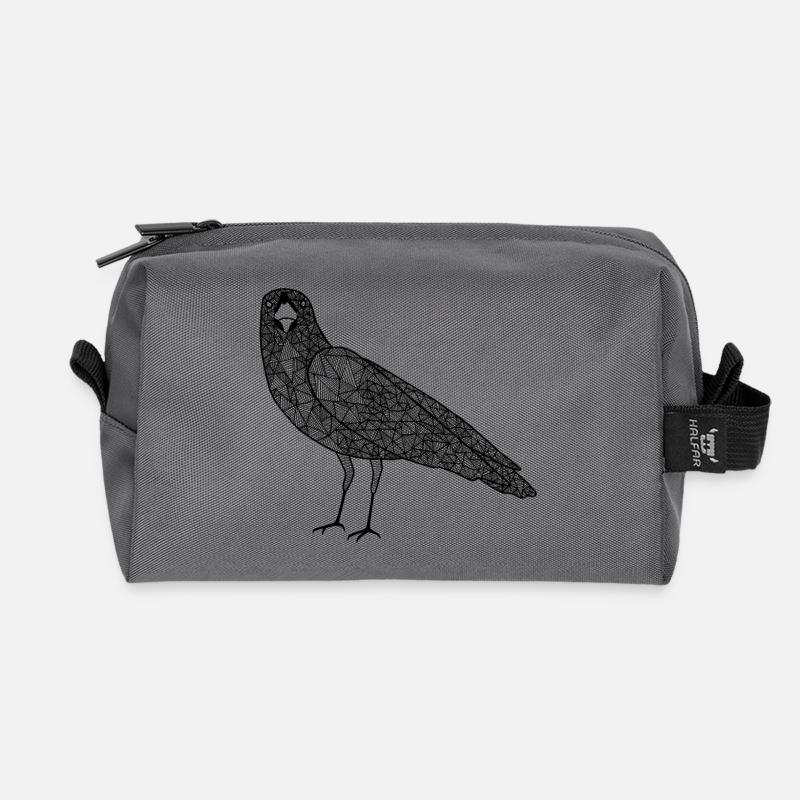 Die Krähe - Recycelte Kulturtasche - Anthrazit