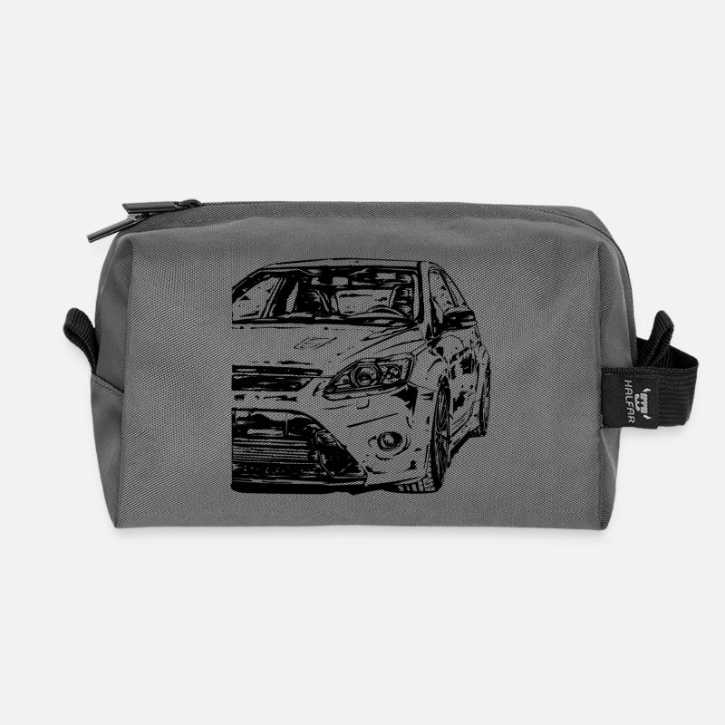 fast car - Recycled Toiletry Zip Bag - anthracite