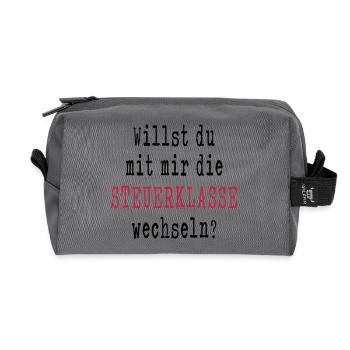 Heiratsantrag Verlobung Antrag Hochzeit Freundin - Recycelte Kulturtasche - Anthrazit - Vorne