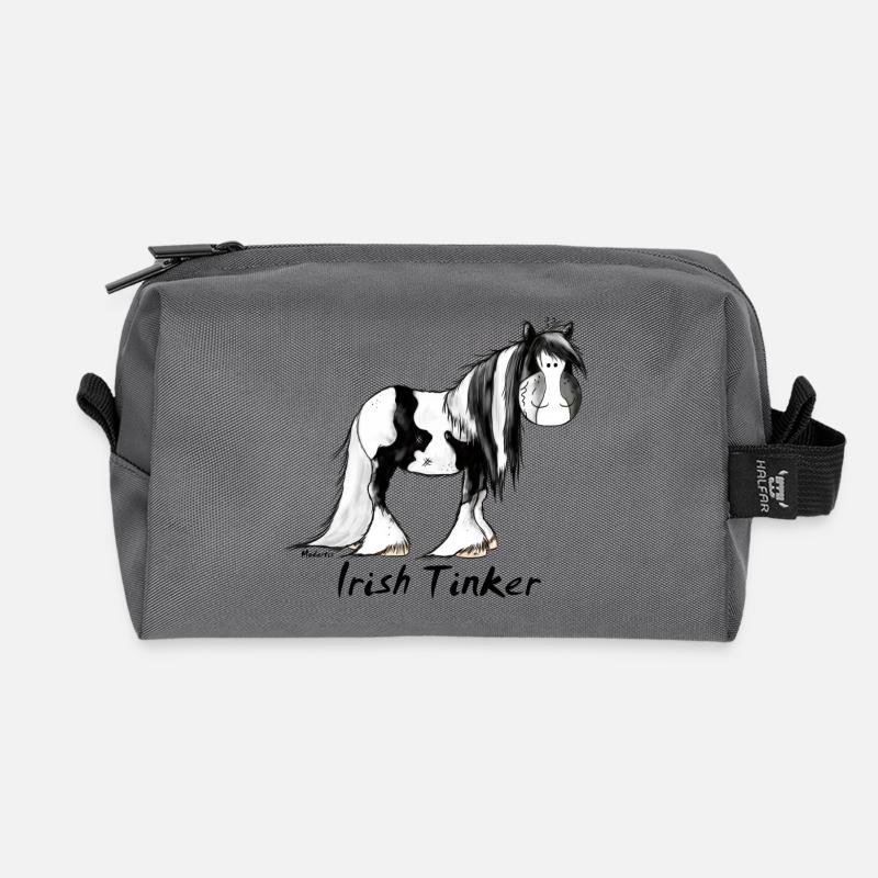 Pfiffiger Irish Tinker - Gypsy Cob - Recycelte Kulturtasche - Anthrazit