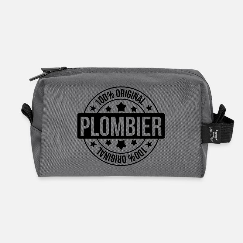 Plombier - Trousse de toilette en tissu recyclé - anthracite