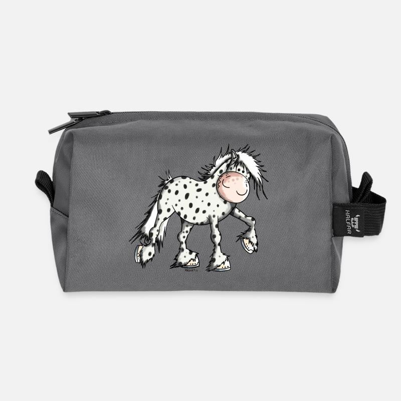 Happy Knabstrupper - Recycled Toiletry Zip Bag - anthracite