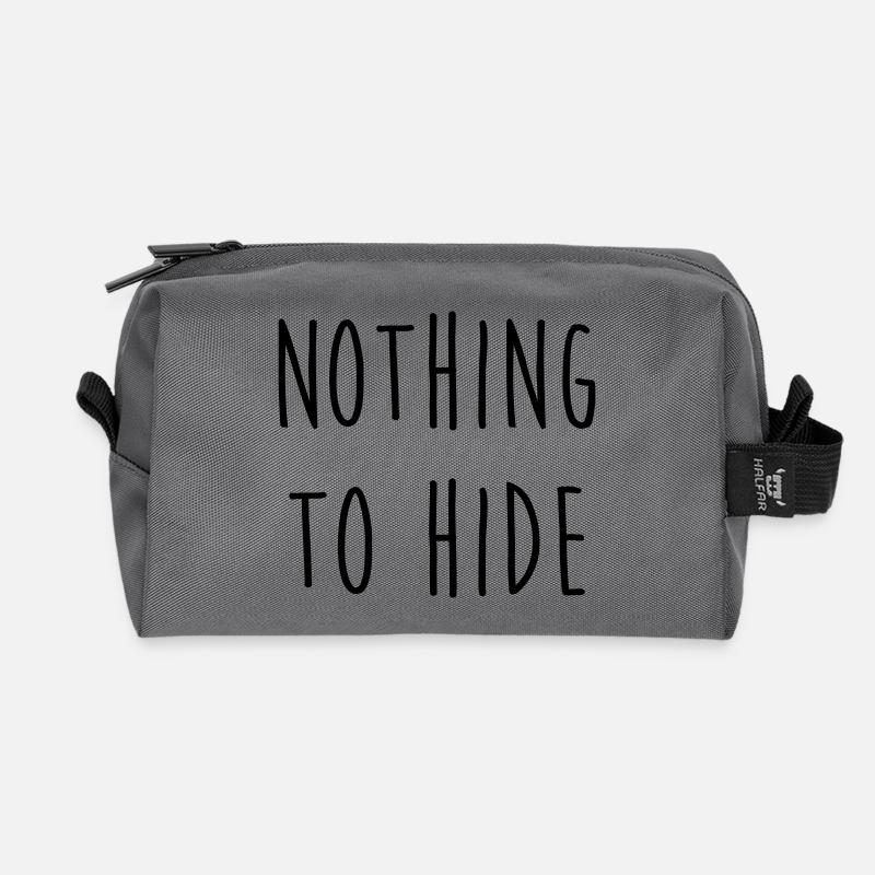 Nothing to Hide / Style / Mode / Swag / Vogue - Recycled Toiletry Zip Bag - anthracite
