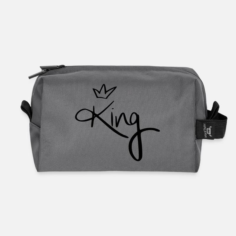 King. - Recycelte Kulturtasche - Anthrazit