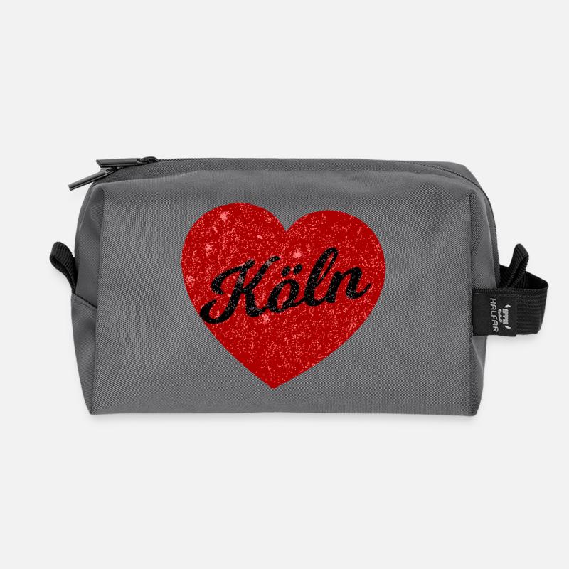 Kölsches Herz - Recycelte Kulturtasche - Anthrazit