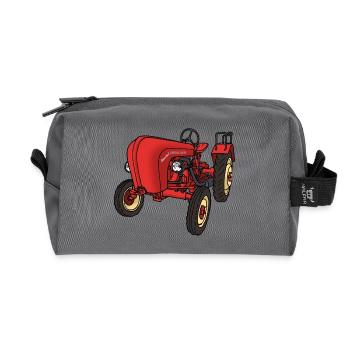 Roter Trecker - Recycelte Kulturtasche - Anthrazit - Vorne