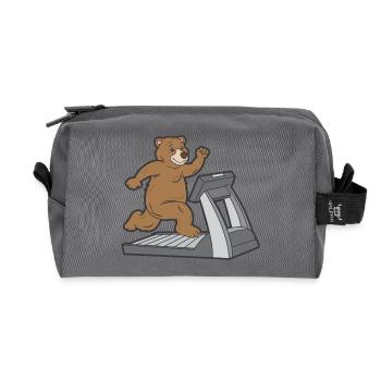 Bär Jogging Laufband - Recycelte Kulturtasche - Anthrazit - Vorne