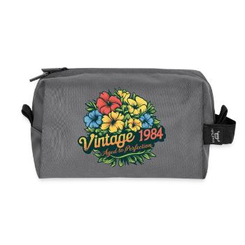 Vintage 1984 - Aged to perfection - Recycelte Kulturtasche - Anthrazit - Vorne