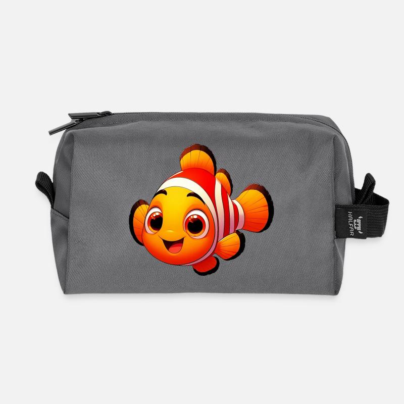 Clownfisch - Recycelte Kulturtasche - Anthrazit