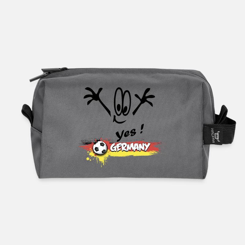 Fußball Germany Deutschland - Recycelte Kulturtasche - Anthrazit