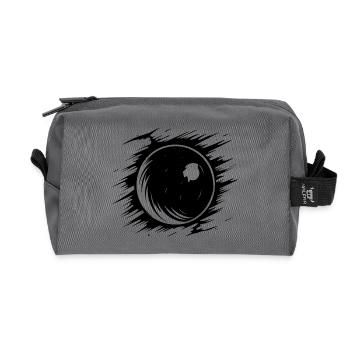 Boule de bowling croquis - Trousse de toilette en tissu recyclé - anthracite - Devant