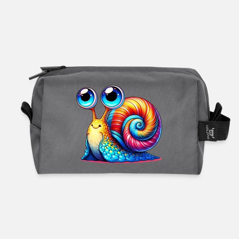 Schnecke - Recycelte Kulturtasche - Anthrazit