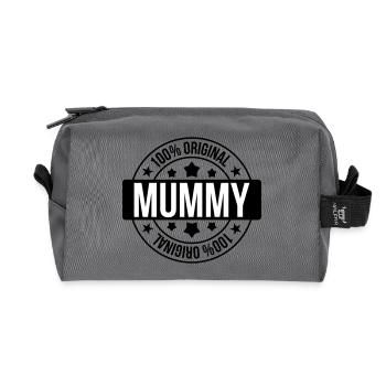 Best Mom - Mother's Day - Recycled Toiletry Zip Bag - anthracite - Front