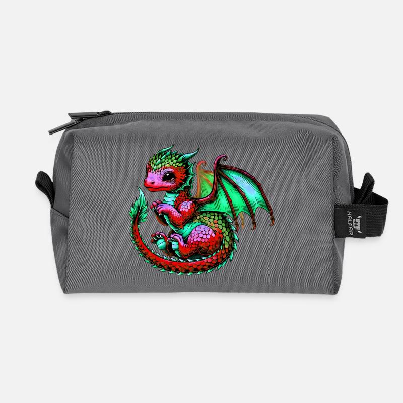Drache - Recycelte Kulturtasche - Anthrazit