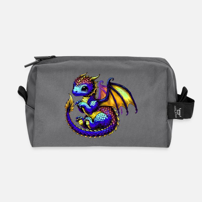 Drache - Recycelte Kulturtasche - Anthrazit