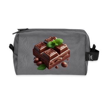 Chocolate - Recycled Toiletry Zip Bag - anthracite - Front
