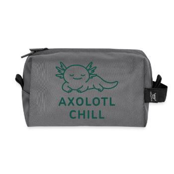 Chemise Axolotl – Axolotl chill. Minimal Design - Trousse de toilette en tissu recyclé - anthracite - Devant