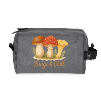 Fungi & Chill - Recycelte Kulturtasche - Anthrazit - Vorne