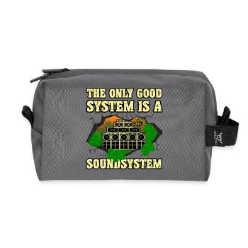 Système de son Dub - Trousse de toilette en tissu recyclé - anthracite - Devant