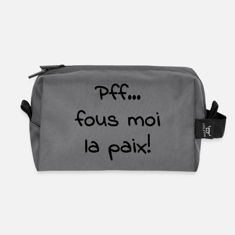 Pfff_fous_moi_la_paix - Recycelte Kulturtasche - Anthrazit