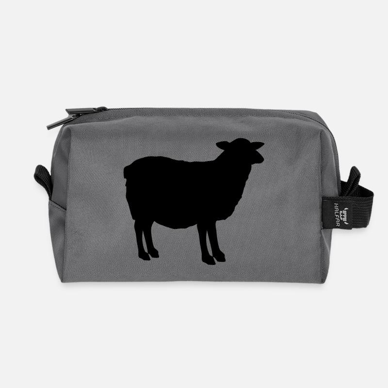 Schaf Silhouette - Recycelte Kulturtasche - Anthrazit
