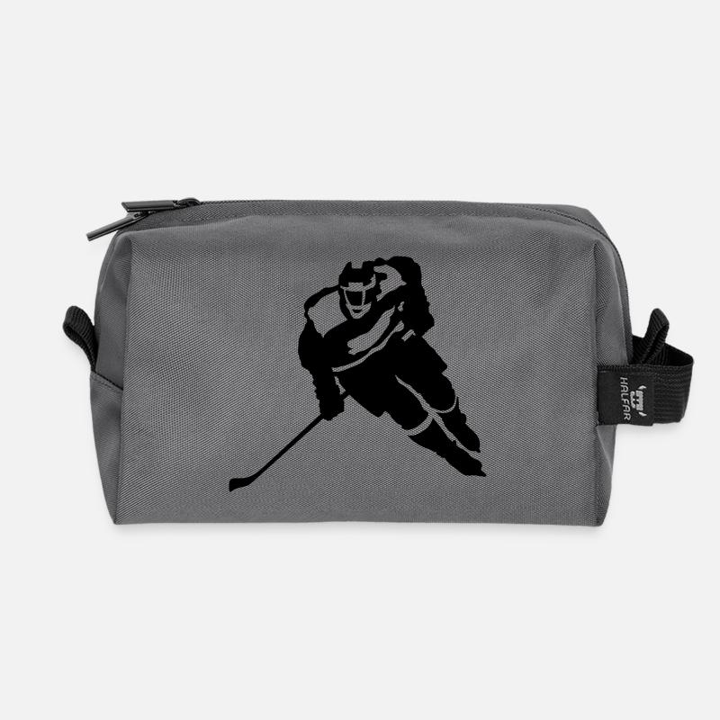 Eishockey - Recycelte Kulturtasche - Anthrazit