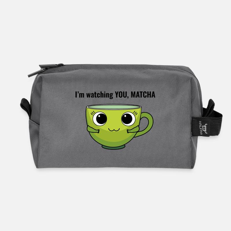 I am watching you, Matcha - Recycelte Kulturtasche - Anthrazit