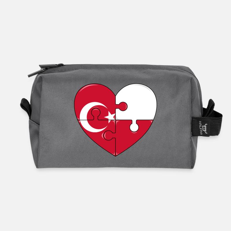 Puzzleherz Flaggenfusion - Recycelte Kulturtasche - Anthrazit