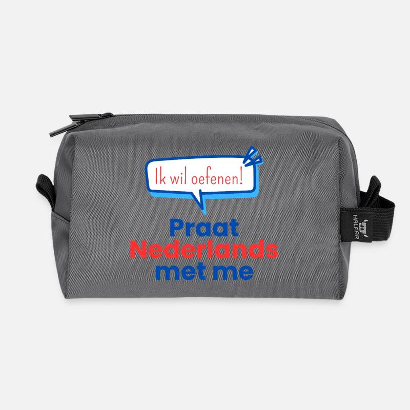 Sprich Niederländisch mit mir - Recycelte Kulturtasche - Anthrazit