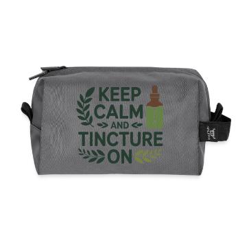 Herbalist Keep Calm And Tincture On Professional - Recycled Toiletry Zip Bag - anthracite - Front