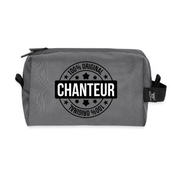 Sänger – Musik, Bühne, Leidenschaft, Stimme, Performance - Recycelte Kulturtasche - Anthrazit - Vorne