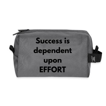 Success is dependent upon effort - Trousse de toilette en tissu recyclé - anthracite - Devant