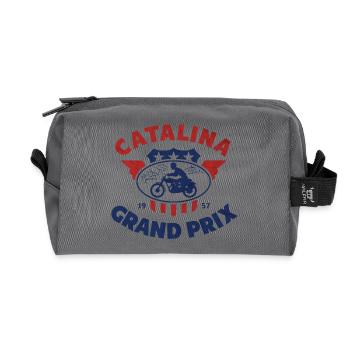 Grand Prix Catalina Vintage Motorcycle - Recycled Toiletry Zip Bag - anthracite - Front
