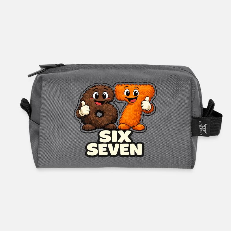 67 Six Seven Meme Affe Viral Trend - Recycelte Kulturtasche - Anthrazit