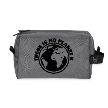 There Is No Planet B Black Earth Ecology Art - Recycelte Kulturtasche - Anthrazit - Vorne