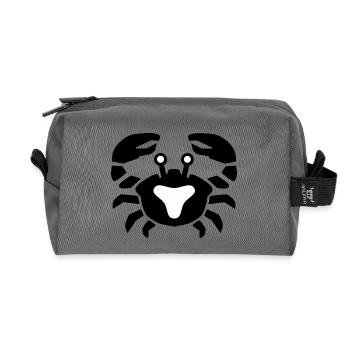 Signe cancer - Trousse de toilette en tissu recyclé - anthracite - Devant