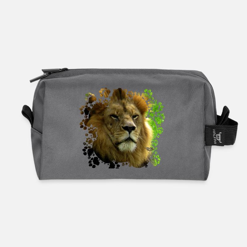 Lion - Recycelte Kulturtasche - Anthrazit