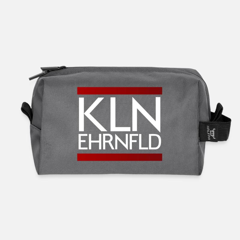 Cologne Ehrenfeld Kölsche Veedel - Recycled Toiletry Zip Bag - anthracite