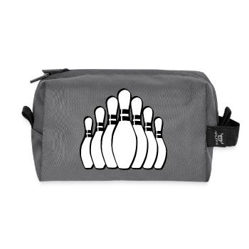 Bowling - Recycelte Kulturtasche - Anthrazit - Vorne