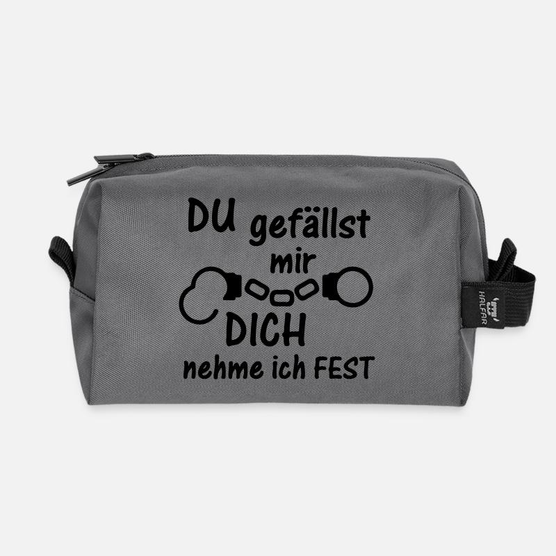 Festnahme Liebe Polizei Handschellen Geschenk - Recycelte Kulturtasche - Anthrazit