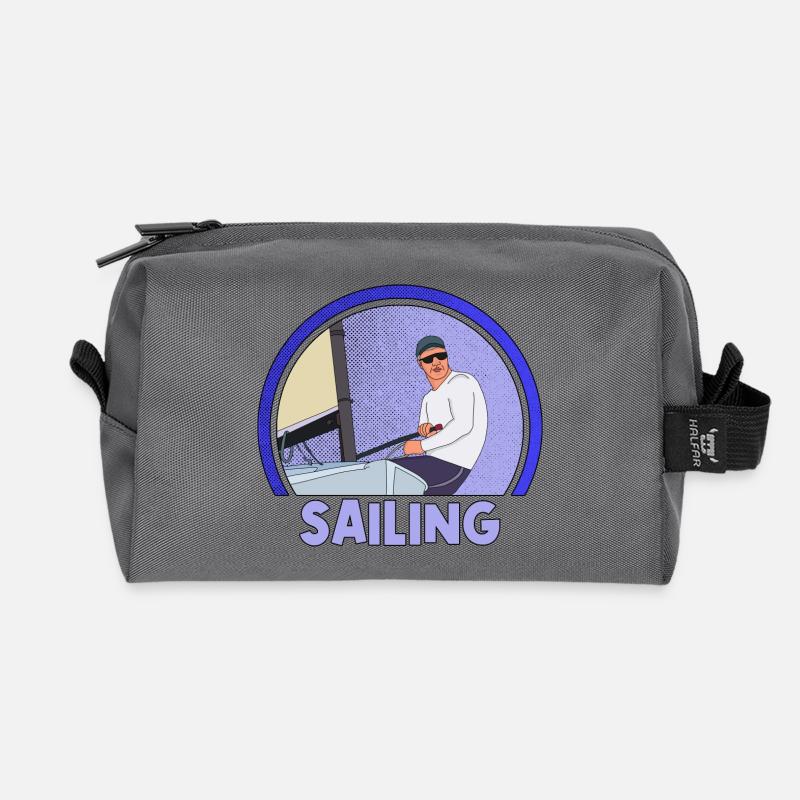 Segeln - Recycelte Kulturtasche - Anthrazit