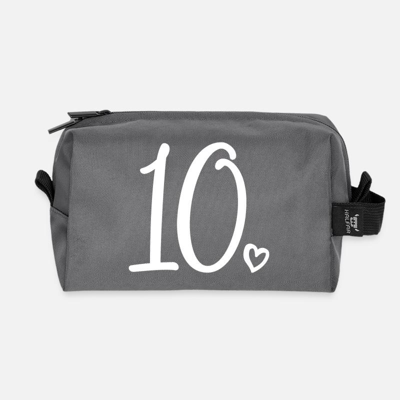 10. Geburtstag Mädchen 10 Jahre alt Süße Nummer 10 - Recycelte Kulturtasche - Anthrazit