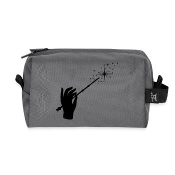 Wand, Magician, Magic, Hand - Recycled Toiletry Zip Bag - anthracite - Front
